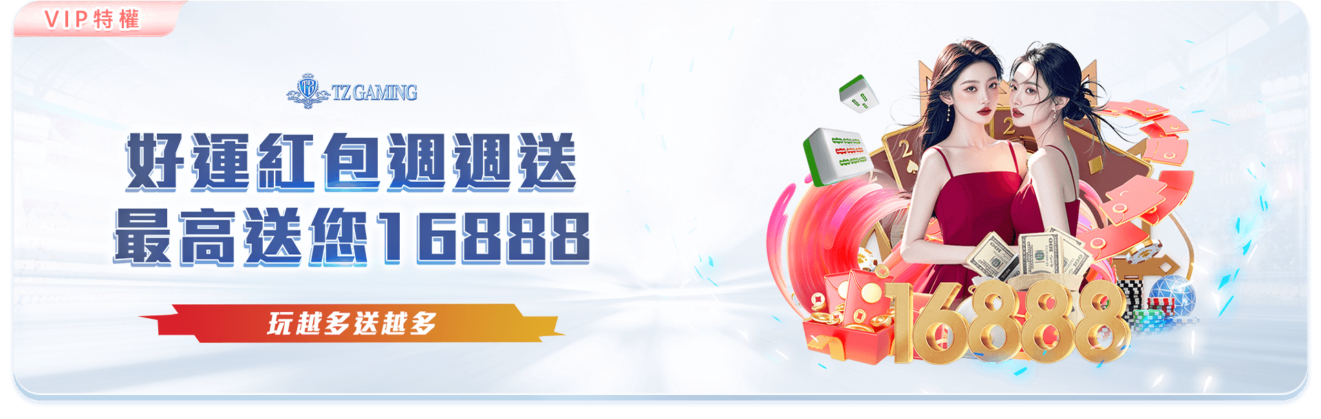 TZ娛樂城VIP好運紅包週週送最高16888-VIP等級週儲值流水要求對照表